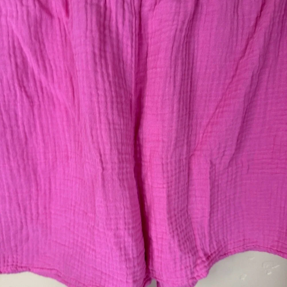 Aerie XL Fuchsia Pink‎ Gauzy Pull On Comfy Shorts Travel Activewear Outdoor